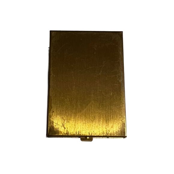 MCM Stormberg Carlson Gold Metal Mini GR Flip Address Book UNUSED 2.5" X 1.75" - Picture 3 of 3